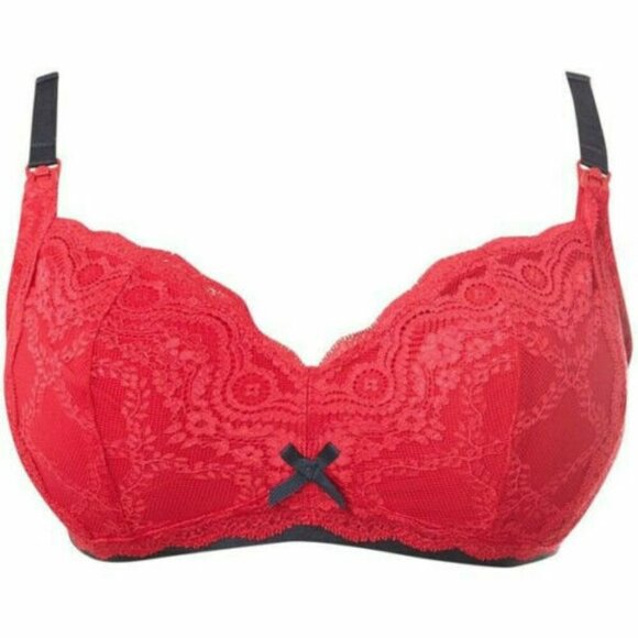 Elle Macpherson Cloud Swing Maternity/Nursing Bra Persian Red/Midnight Blue 36F - Picture 1 of 6